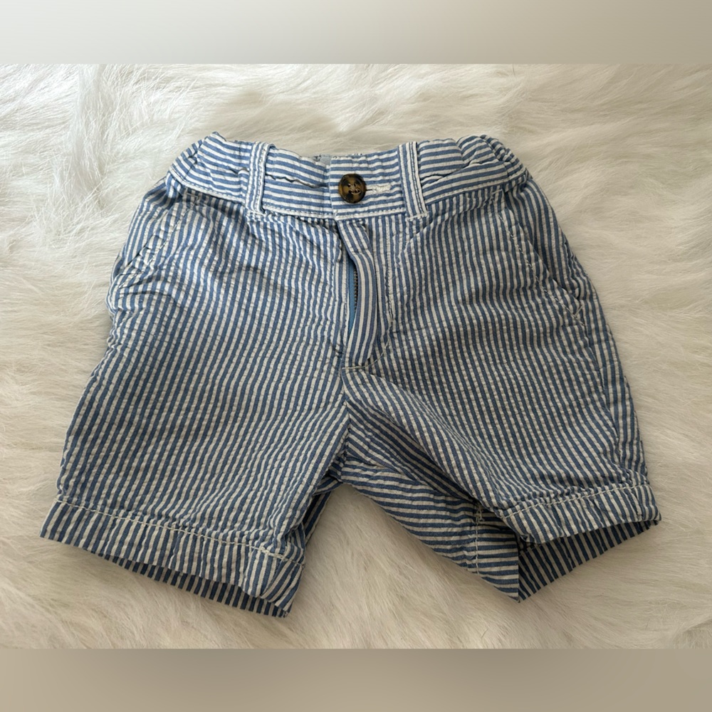 3T Blue Seersucker Shorts